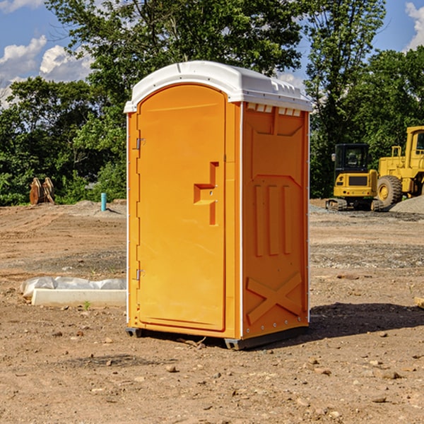 how often are the porta potties cleaned and serviced during a rental period in Stotonic Village AZ